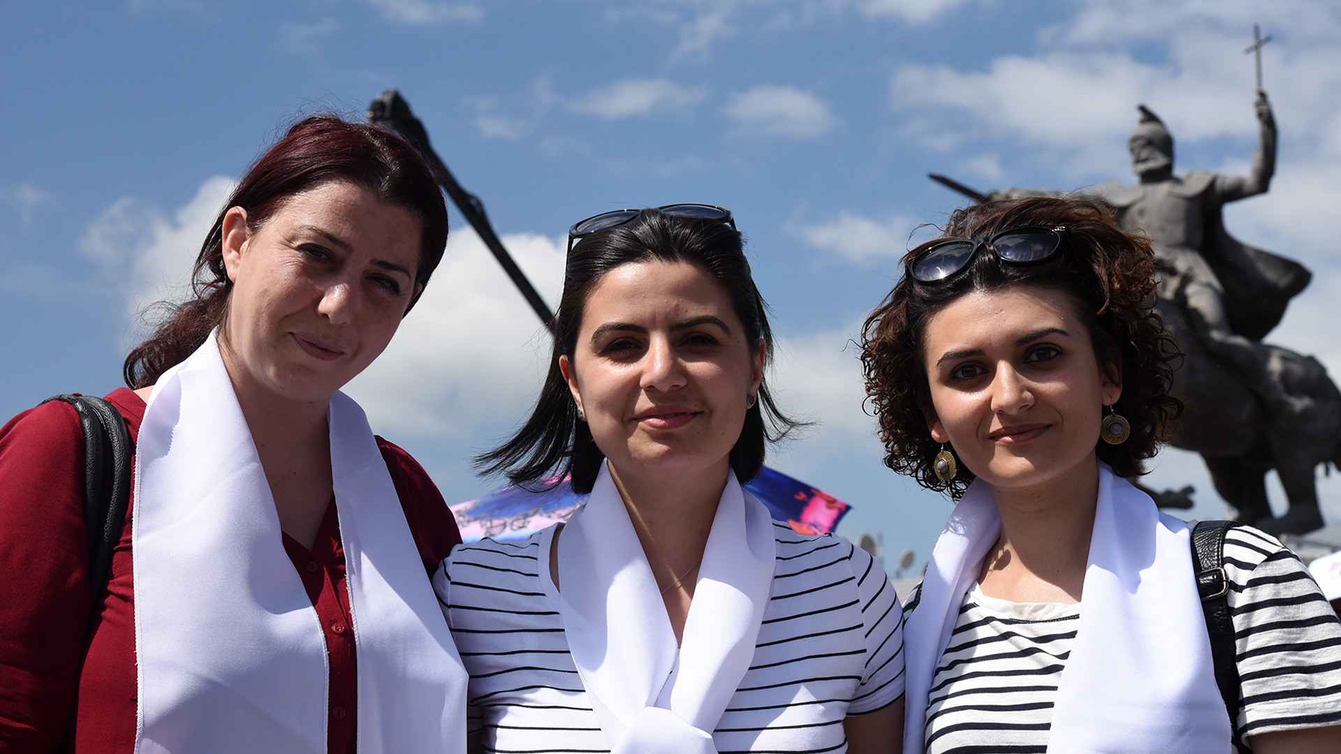 De gauche à droite: Angela Guévorkyan, Susanna Grigoryan et Rusana Baloyan (Photo: Pierre Pistoletti)