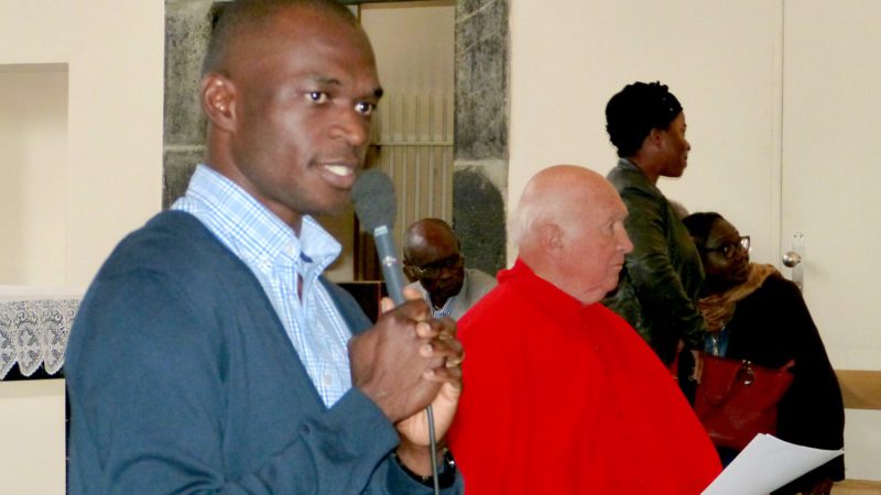 Pèlerinage aux Saints d'Afrique 2016  L'abbé burkinabé Vincent de Paul Boro (Photo:  Père Claude Maillard)