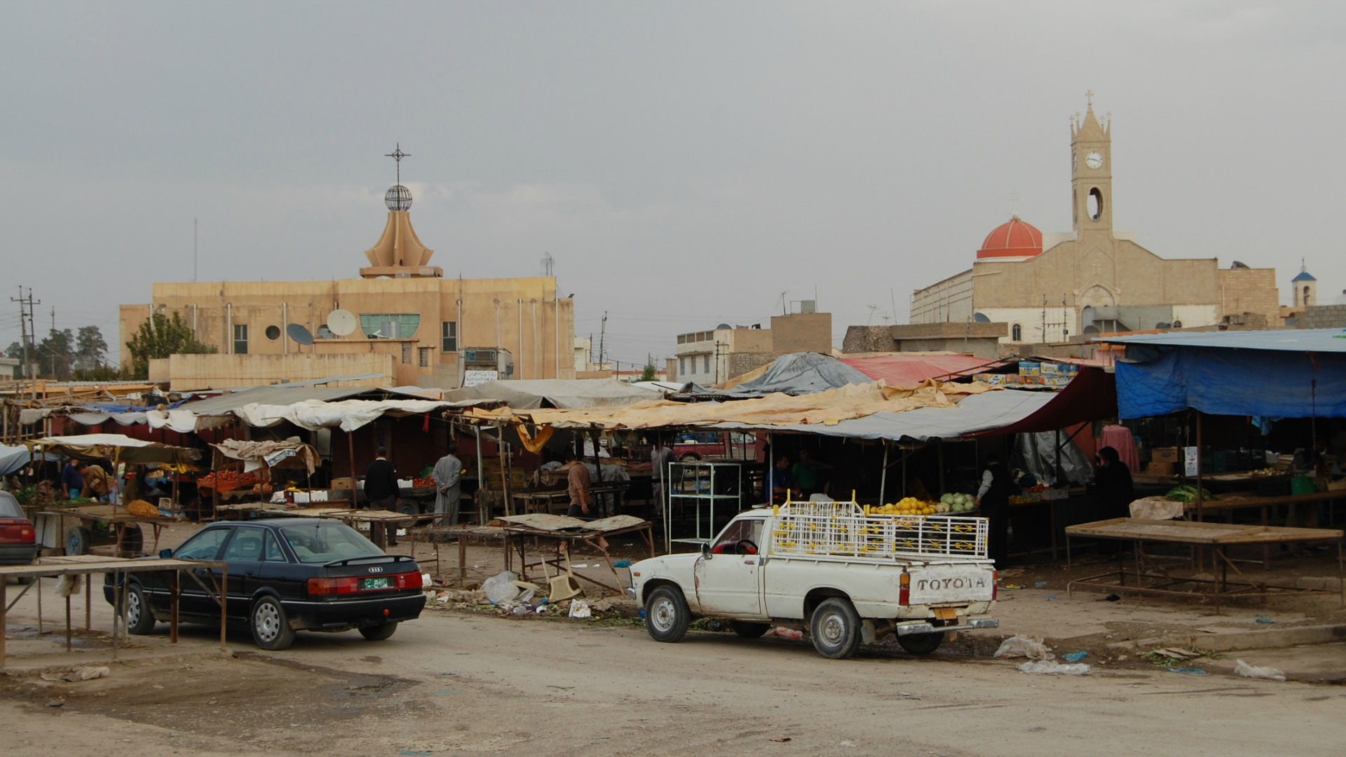 La ville chrétienne de Qaraqosh, dans la Plaine de Ninive, près de Mossoul, avant sa destruction par les terroristes de Daech (Photo: Jacques Berset) 
