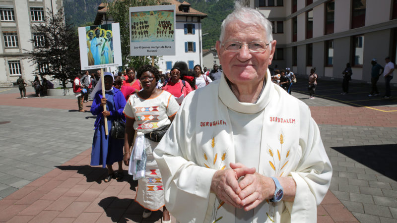 Saint-Maurice le 2 juin 2019. Le Père Claude Maillard, membre du comité du pèlerinage aux saints d'Afrique. | © B. Hallet